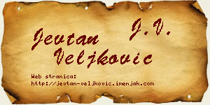Jevtan Veljković vizit kartica